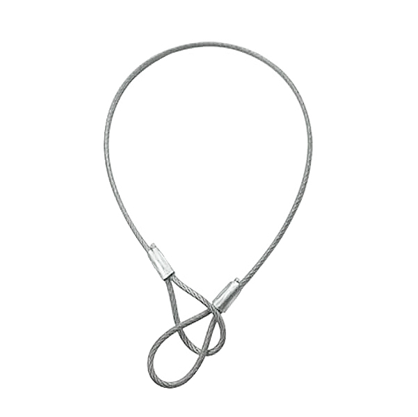 Double Leg Stainless Steel Wire Rope Bridle Sling 1/2 Inch 6 Foot 316 Grade 6x25 Eye Hooks