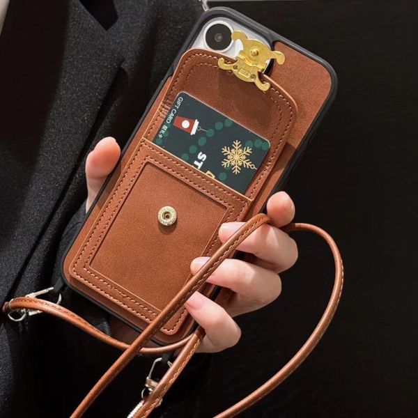 Apple Celine Designer Crossbody Full-Cover Phone Case