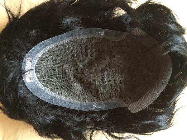 Toupet en cheveux humains de taille de base personnalisable pour votre satisfaction