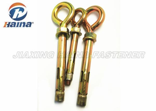 Metric Thread Concrete Fixing Zinc Plated Eye Bolt With Sleeve Anchor