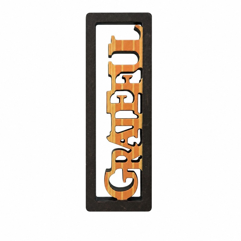Gather Plaid Wooden Framed Fall Sign