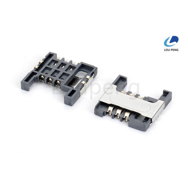 Copper Alloy SIM Card Holder Connector with Pitch Options 0.7mm 0.88mm 1.1mm 1.27mm 2.54mm Durable Electronic Component