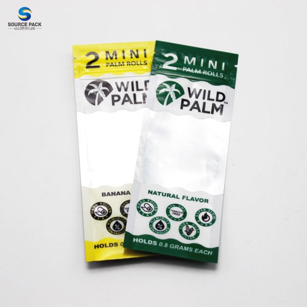 Печать по заказу Сигарные пакеты Пластиковая Mylar упаковка 3 боковые уплотнители Zipper Pouch