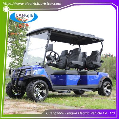 Carro de caça elétrico de 4 lugares personalizado com motor AC de 5 kW e alcance de 80 km para aventuras ao ar livre