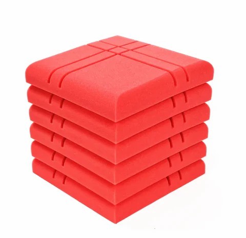 25*30cm Red PET Acoustic Foam For Music Studio Live House Decoration