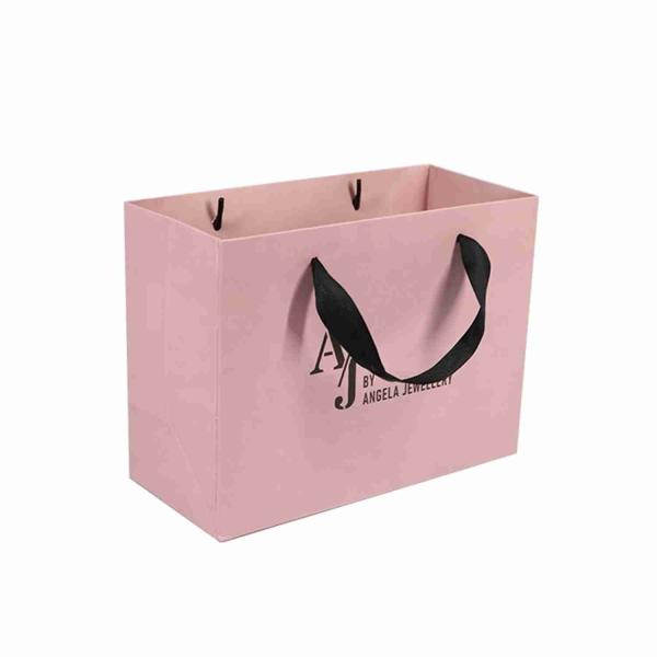 Eco friendly Pink Souvenir Shopping Bag wedding gift paper bags Custom Offset Printing