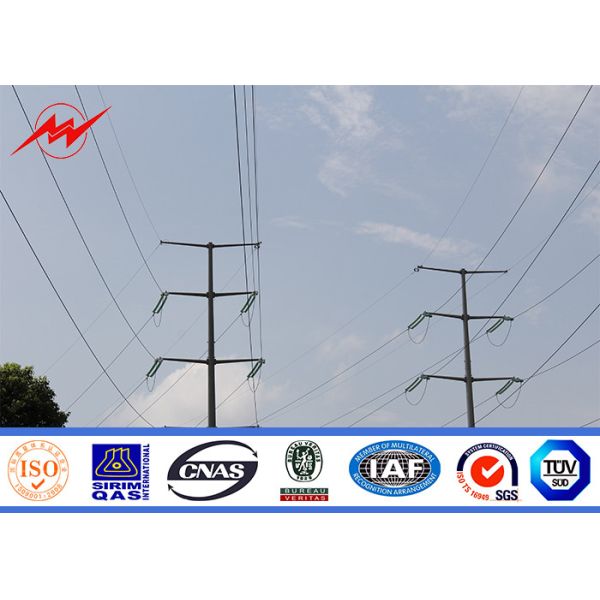 Tubular / Lattice Electric Power Pole For African Electrical Line 10kv - 550kv