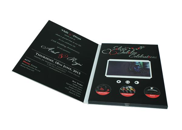 New idea you never seen lcd screen greeting card full color printing and video playing