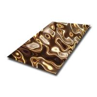 A ondinha da água martelou os painéis de parede de aço inoxidável decorativos da placa 304 da cor para a decoração da casa