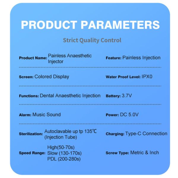 Устройства для оральной терапии Портативный электрический зубной анестезийный инжектор