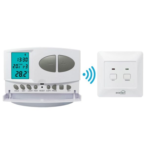 Riseem беспроводной кнопки нажатия LCD дисплей кондиционер управления отопления hvac RF 7 дней программируемый термостат для газового котла