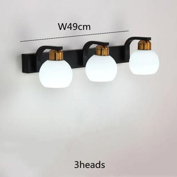 Crystal Bathroom Black Chrome Vanity wall Light Stainless Steel  Over Mirror Lights(WH-MR-90)