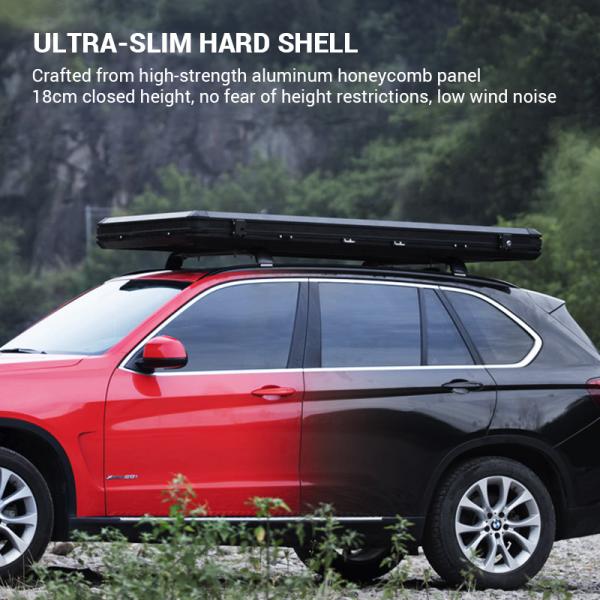 76kg Aluminum Pop Up Roof Tent 212x131x105cm for SUV Camping