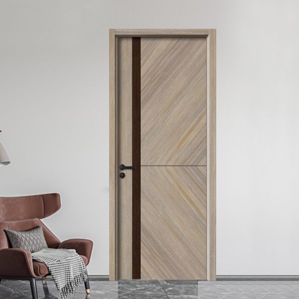 China Wooden Bedroom Doors Design Prehung Melamine Mdf House Hotel Room Interior Wood Doors with Frames With Smart Lock
