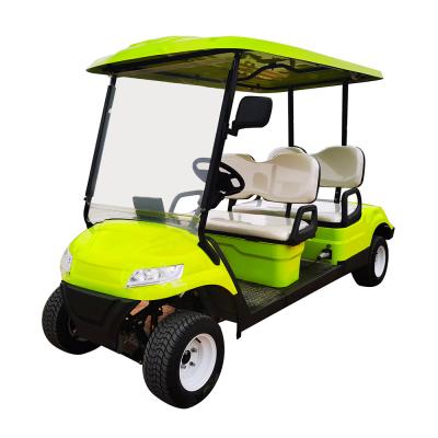 Carrinho de golfe de 4 lugares com motor 3,5-6 KW e velocidade 30-40 km/h cor personalizável para clube jardim hotel