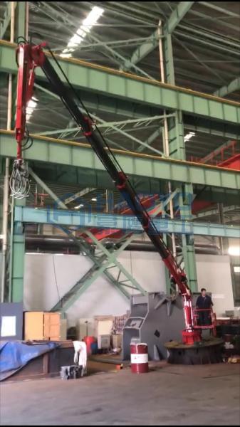 HAOYO Marine Crane 3 Ton Marine Hydraulic Offshore Crane With CE Certificate Ship Crane