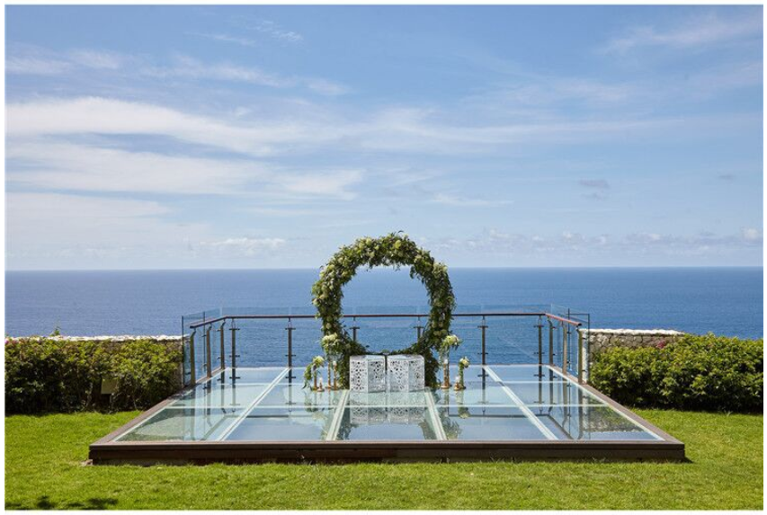 Украшения этапа свадебного банкета танцплощадка стеклянного портативная для освещения этапа