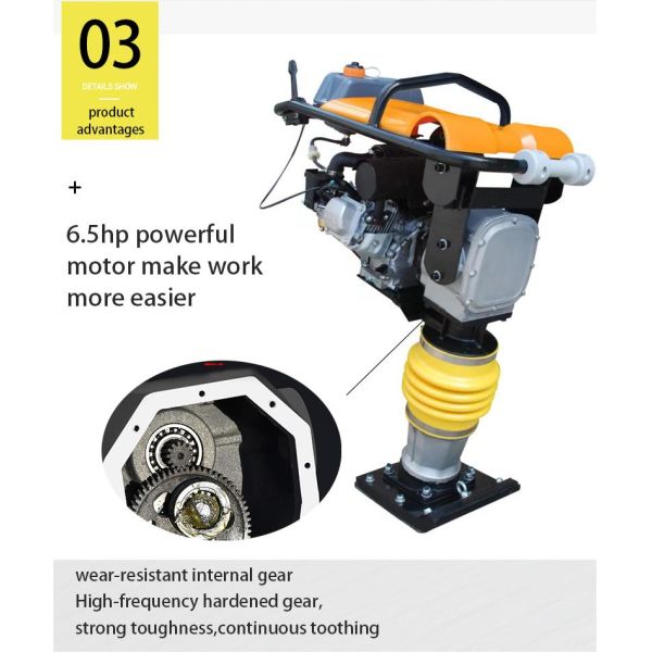 Construction RM80 Dual Spring Gasoline Earth Tamping Rammer Machine