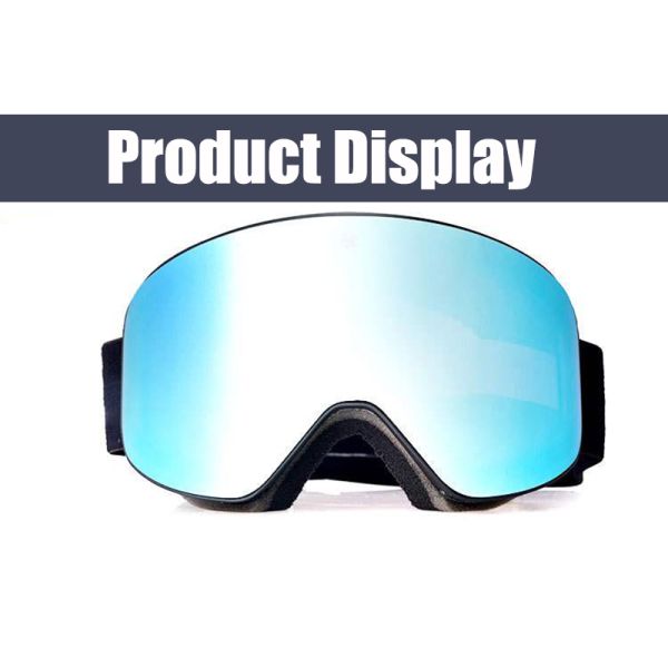 Applicable Scene Customized Anti-fog UV400 Frameless Magnetic Ski Goggles for Skiing