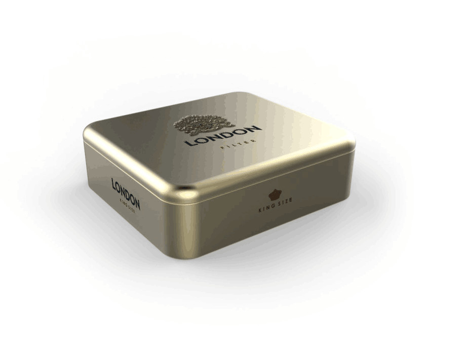 Luxury Rectangular Cigarette Tin Can 0.23mm - 0.35mm thickness