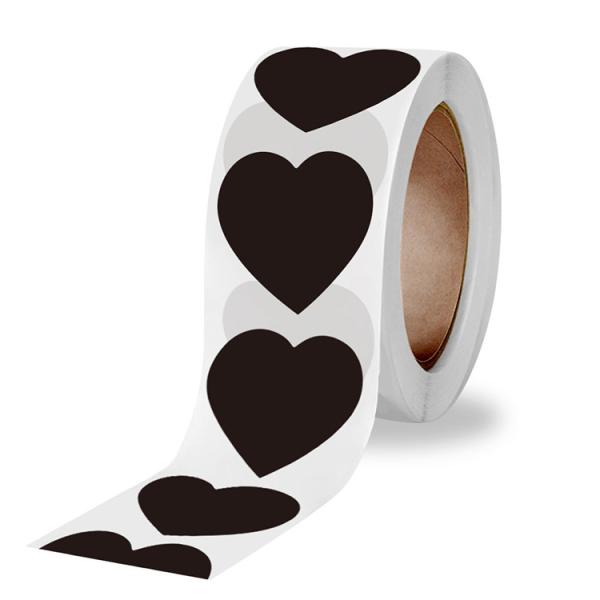 OEM Plain Black Self Adhesive Stickers Labels 500pcs 1000pcs Per Roll