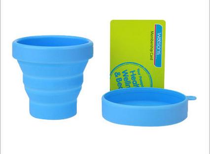Flexible Bpa Free Silicone Water Cup With Lids For Kids , Adults Toothbrush Cup