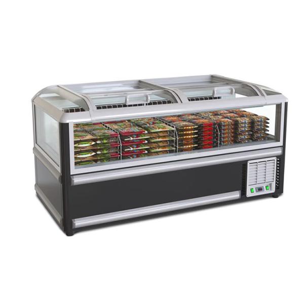 Kitchen Glass Door Combine Island Ice Chest Freezer Supermarket