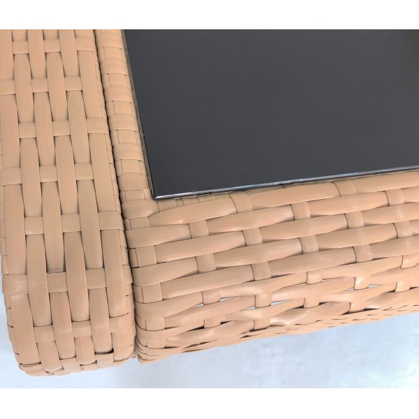 Factory New Style Set of 4 Garland Weaving Rattan Wicker Garden Leisure Conversation Coffee Table Sofa Set