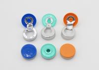 Casquillos plásticos de aluminio medicinales, casquillo de cristal cosmético del frasco con color múltiple