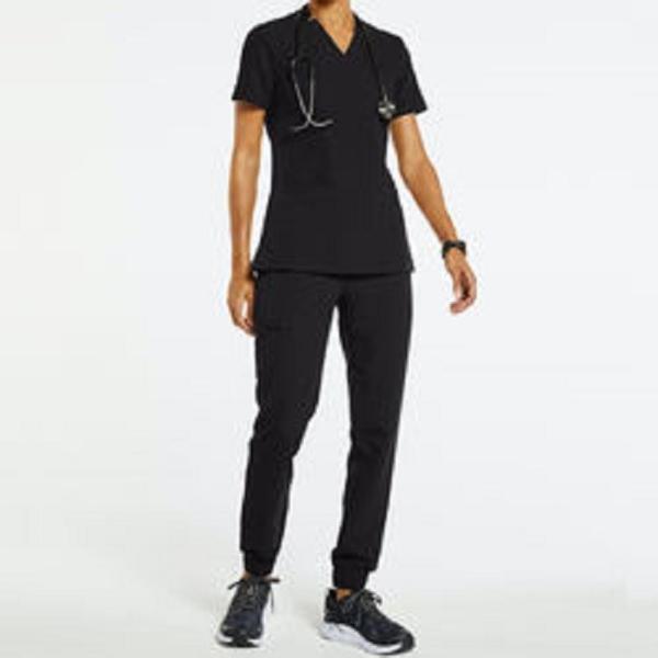 factory custom logo solid color  stretch medical nursing men women  medical scrubs