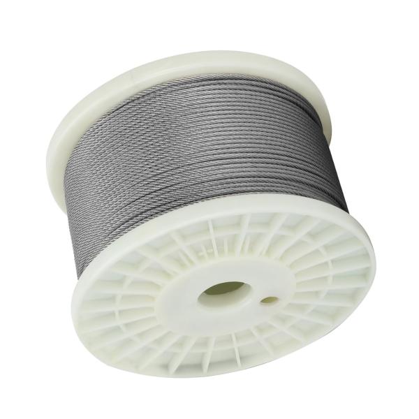 SS304 Custom Steel Cables 7X19 2mm Steel Wire Rope Wear Resisting