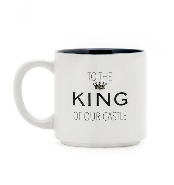Ceramic Dad Mug Coffee Mug White Color With Creative WordsKING DAD Customized 12Oz For Gift