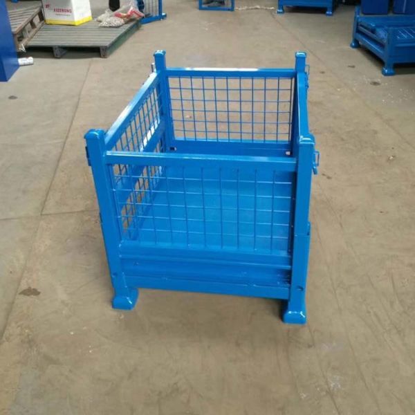 Customized Industrial Warehouse stackable pallet boxes Heavy Duty Storage Cage