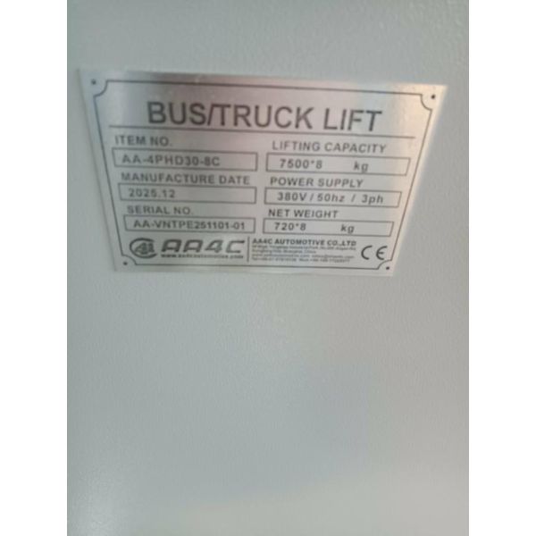 AA4C 60T 7.5T/column x 8 columns bus &truck lift heavy duty vehicle lift combined parking lift Mechanical(Screw-up)