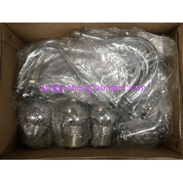 Twist Revolving Effect Pond Fountain Nozzles Brass With Chrome Material