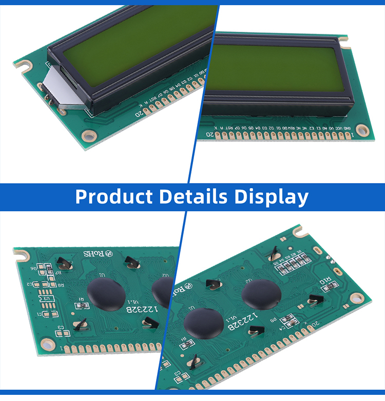 Yellow Green Film 12232B Character Screen 20PIN Standard Interface LCD Display 3.6-Inch LCD Screen