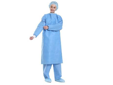 Sterile Non Woven 	Disposable Surgical Gowns Knitted Cuff For Hospital Use