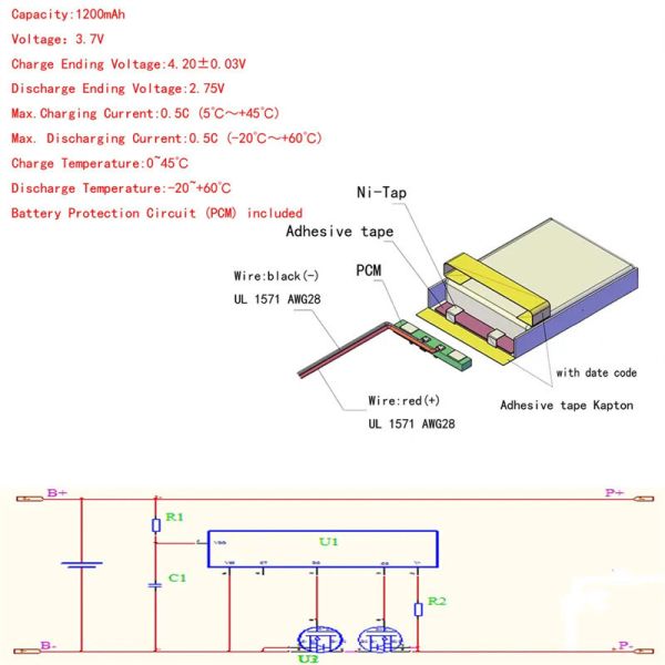 Батарея Lipo Li-иона клетки батареи 3.7V лития LiFePo4 7.4V 5000mah 20000mah