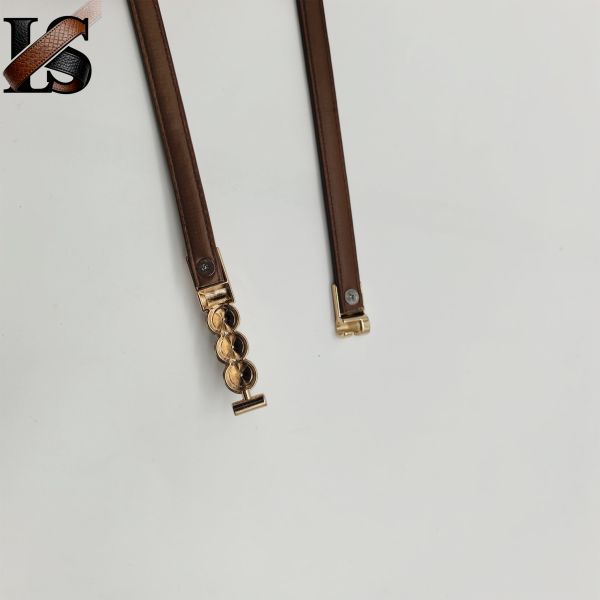 1CM Customizable Alloy Pearl Buckle Adjustable Women'S Slim Waist Belt Raised Belts