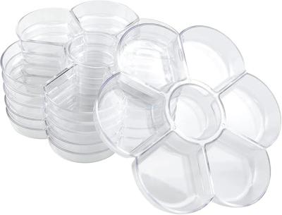 7L X 7W Transparent Kids Plastic Paint Tray Holder For Oil Watercolor Painting