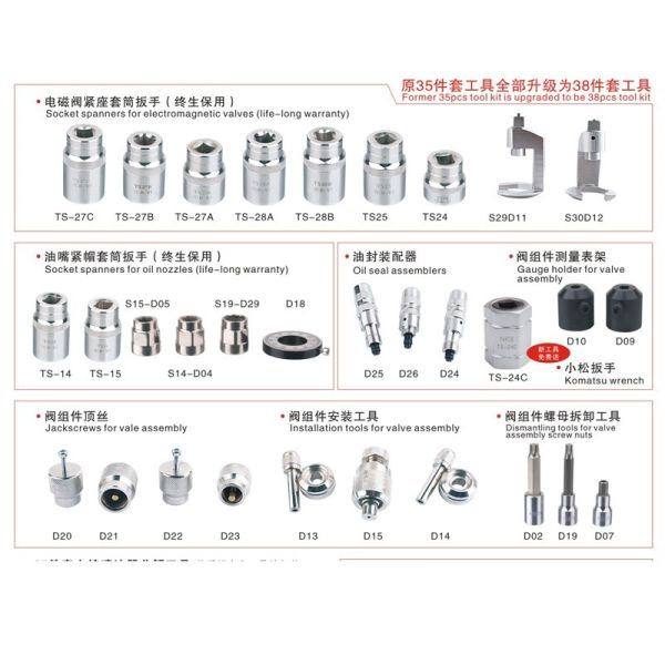 37pcs/set Common Rail Injector Tools and Accessories Common Rail Repairing Tools