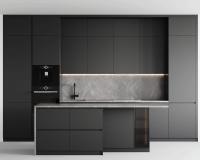 Armário de cozinha de acabamento de laca mate modular para apartamento