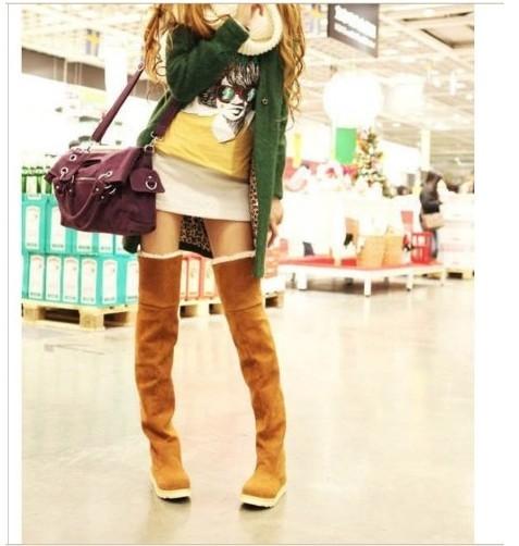 Newest Fashion Women's Knee Boots Over Knee Inner Wedge Boots Ladies Sexy Winter Snow boot