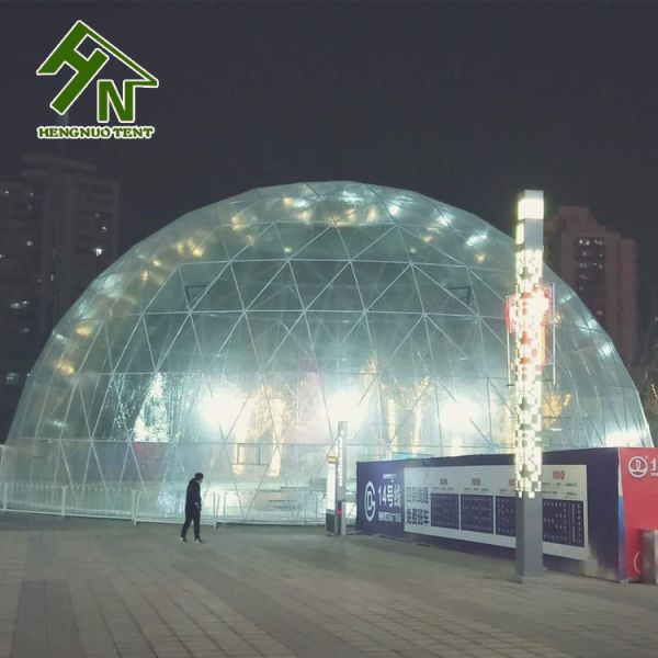 Диаметр 30m прозрачного большого шатра купола на открытом воздухе гальванизировал железный каркас