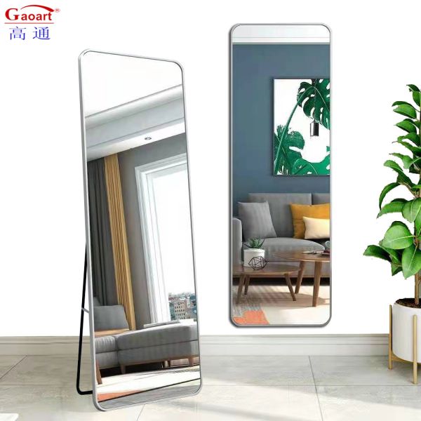 Современный дизайн стиль стеклянное зеркало для верхней моды длинный пол длина ванной комнаты