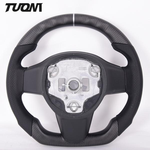 White Black Yoke Model Y Tesla Carbon Fiber Steering Wheel Plain Weave High Quality