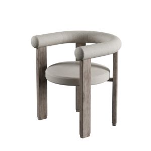 Upholstered Modern Barrel Back Dining Chair Comfortable And Fashionable