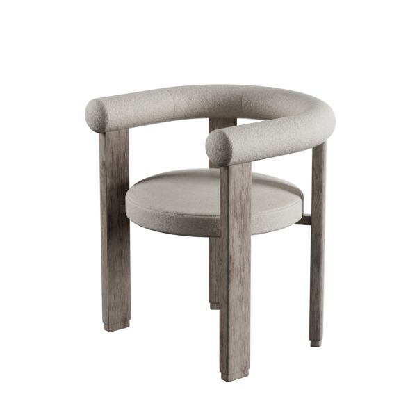 Upholstered Modern Barrel Back Dining Chair Comfortable And Fashionable
