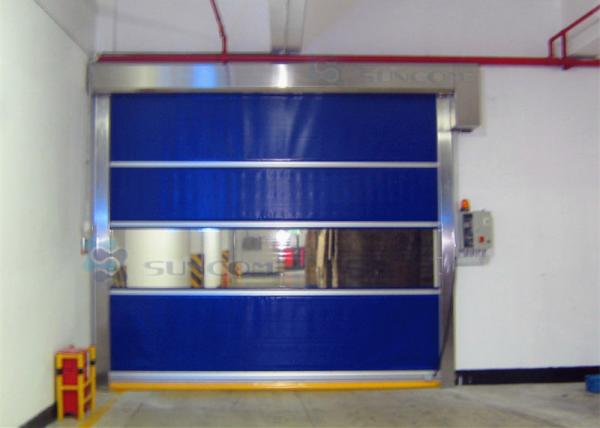 Résistance au vent Porte industrielle automatique à grande vitesse épaisseur de rideau en PVC 1,2 mm