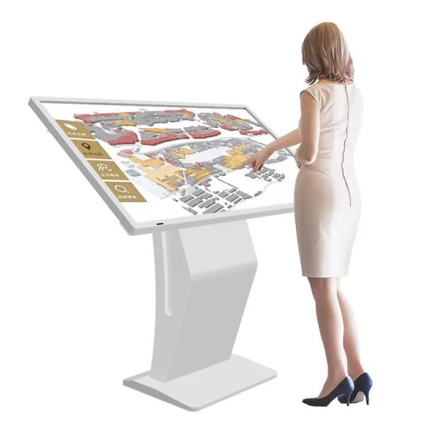 Indoor or Outdoor Floor Standing Kiosk 65 inch LCD Advertising Display Screen